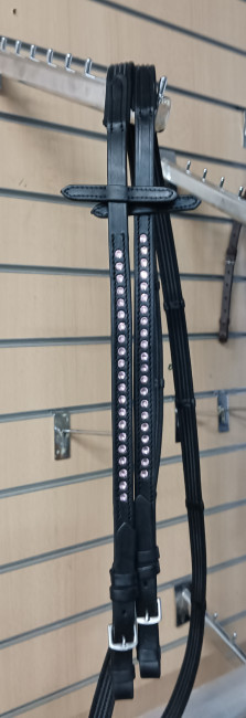 Повод прорезиненный со стразами - фото2