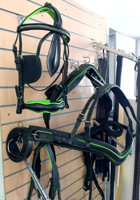 Комплект шорной упряжи с цветным кантом для пони - фото2