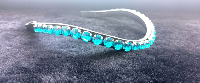 Налобный ремень с крупными стразами  - фото