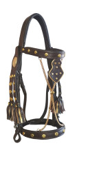 Уздечка выездная с медальонами - фото