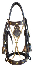 Уздечка выездная с медальонами - фото2