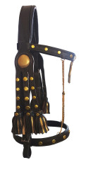 Уздечка выездная с медальонами - фото3